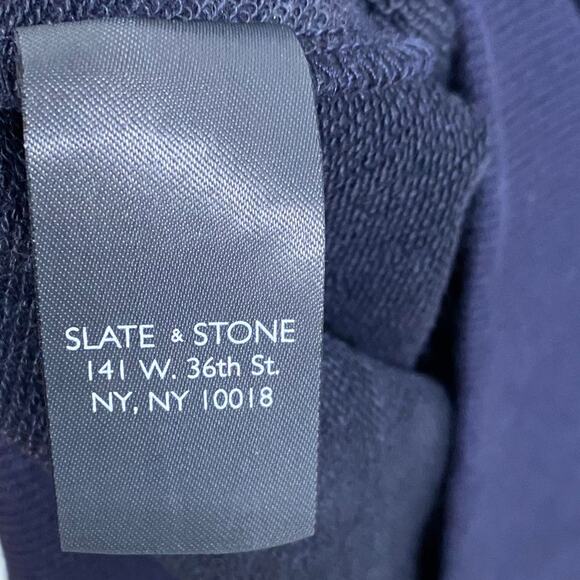 Slate & Stone Men's Blue Gray Crew Neck Sweatshirt M - Picture 4 of 5